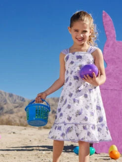 Girls Hydrangea Print Dress