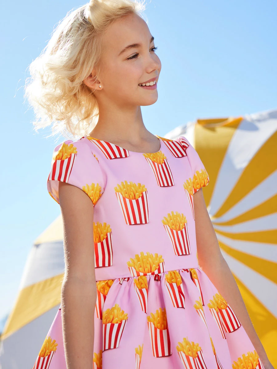 French Fries Dress For Girls - Image 3