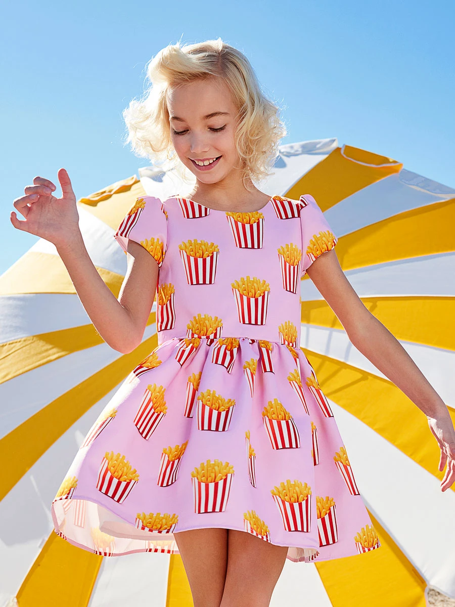 French Fries Dress For Girls - Image 2