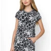 MIA Leopard Print Glitter Star Dress For Girls
