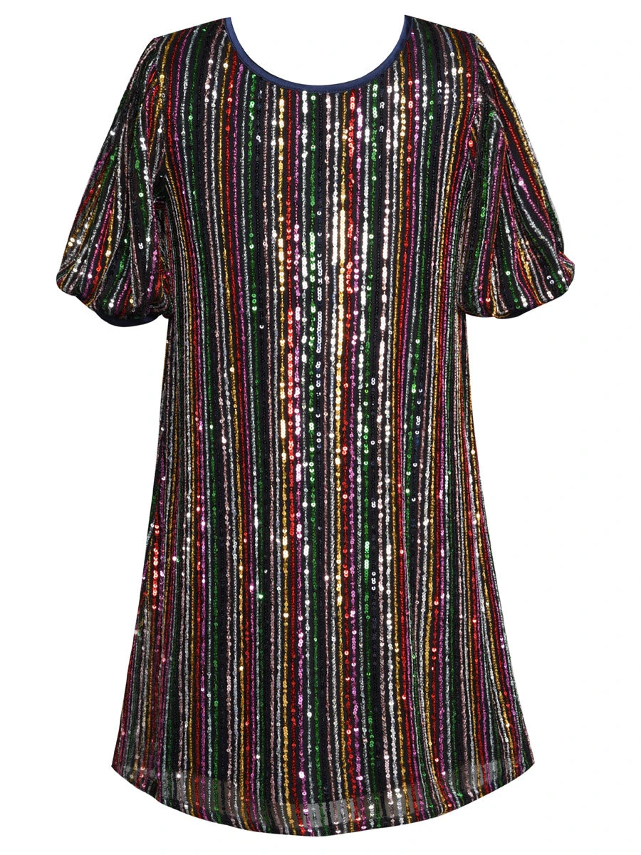 Sequin Rainbow Dress For Girls - Image 3
