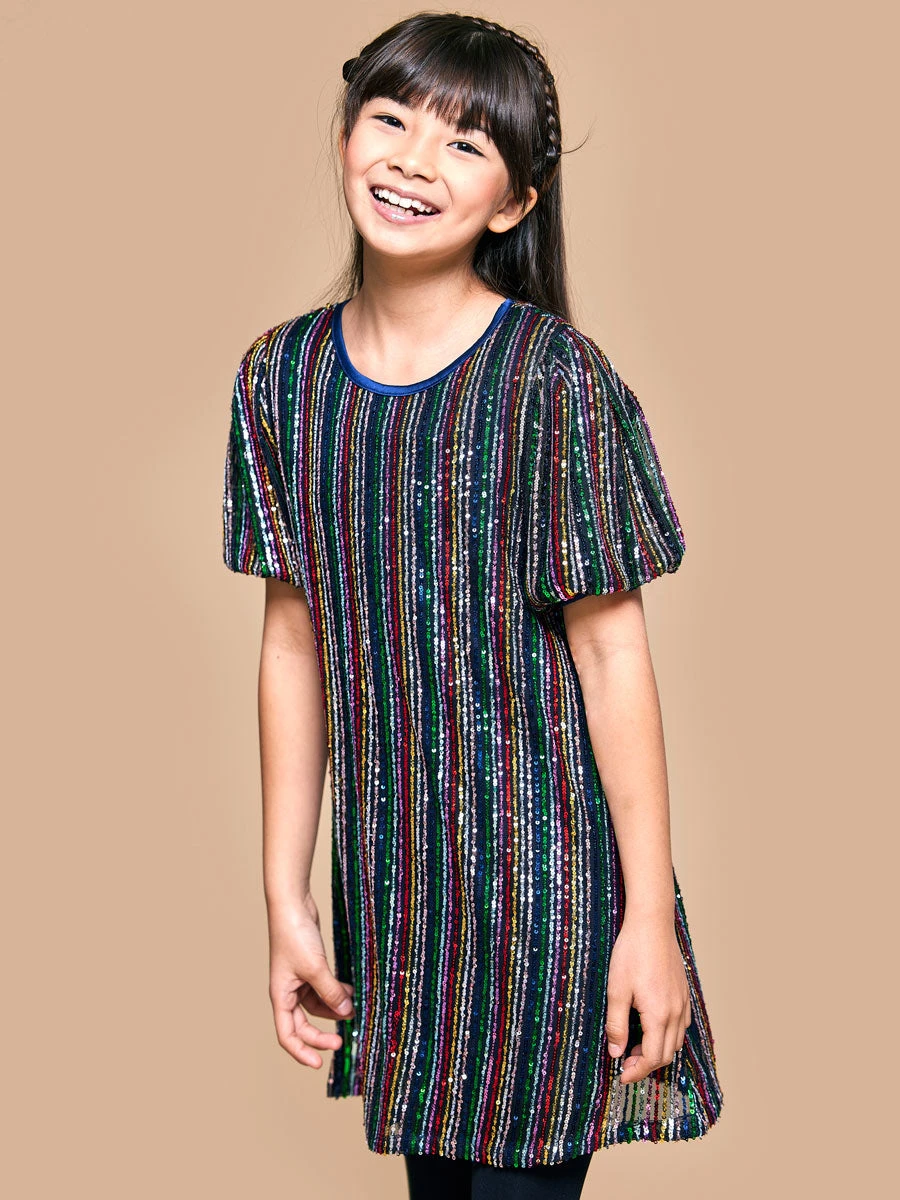 Sequin Rainbow Dress For Girls - Image 2