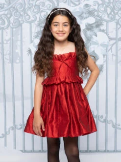 Bella Red Holiday Dress For Girls