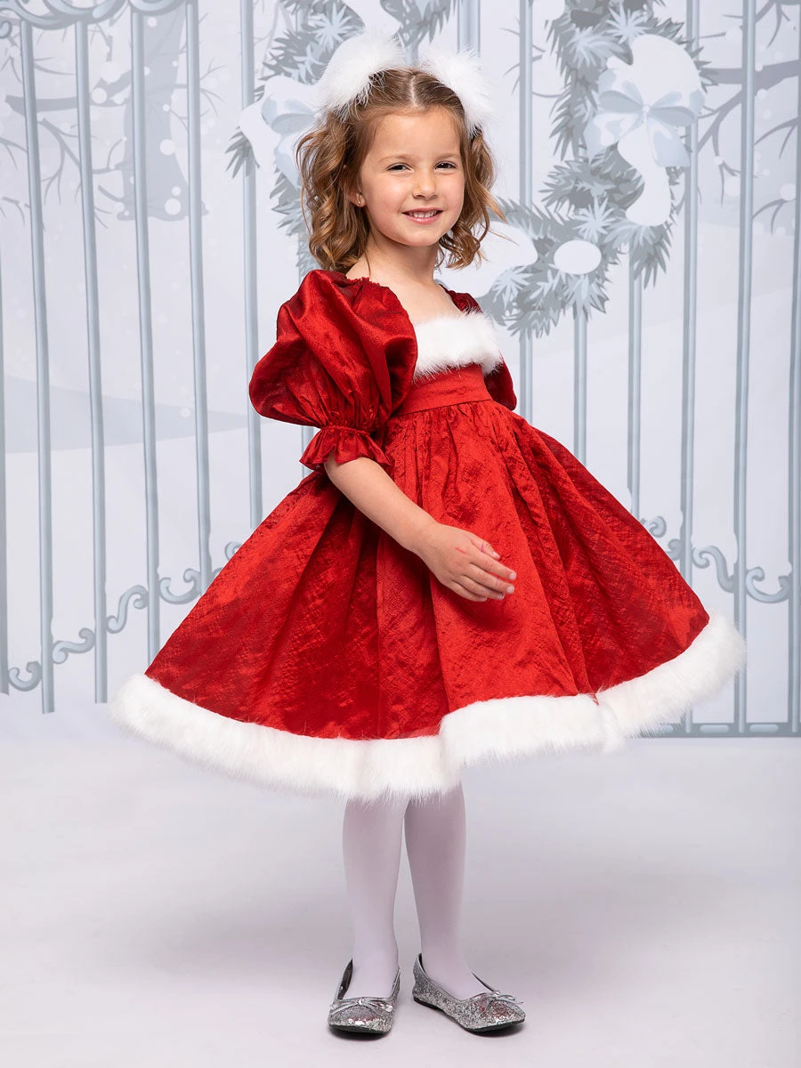 Santa Babydoll Dress For Girls