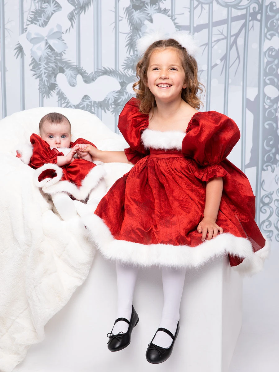 Santa Babydoll Dress For Baby - Image 3