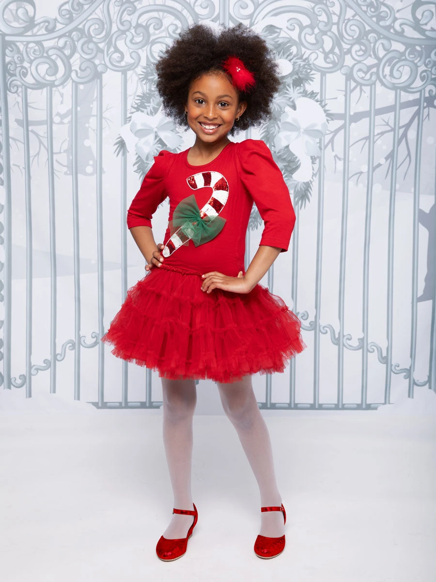 Candy Cane Dress For Girls - Image 3