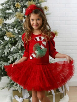Candy Cane Dress For Girls