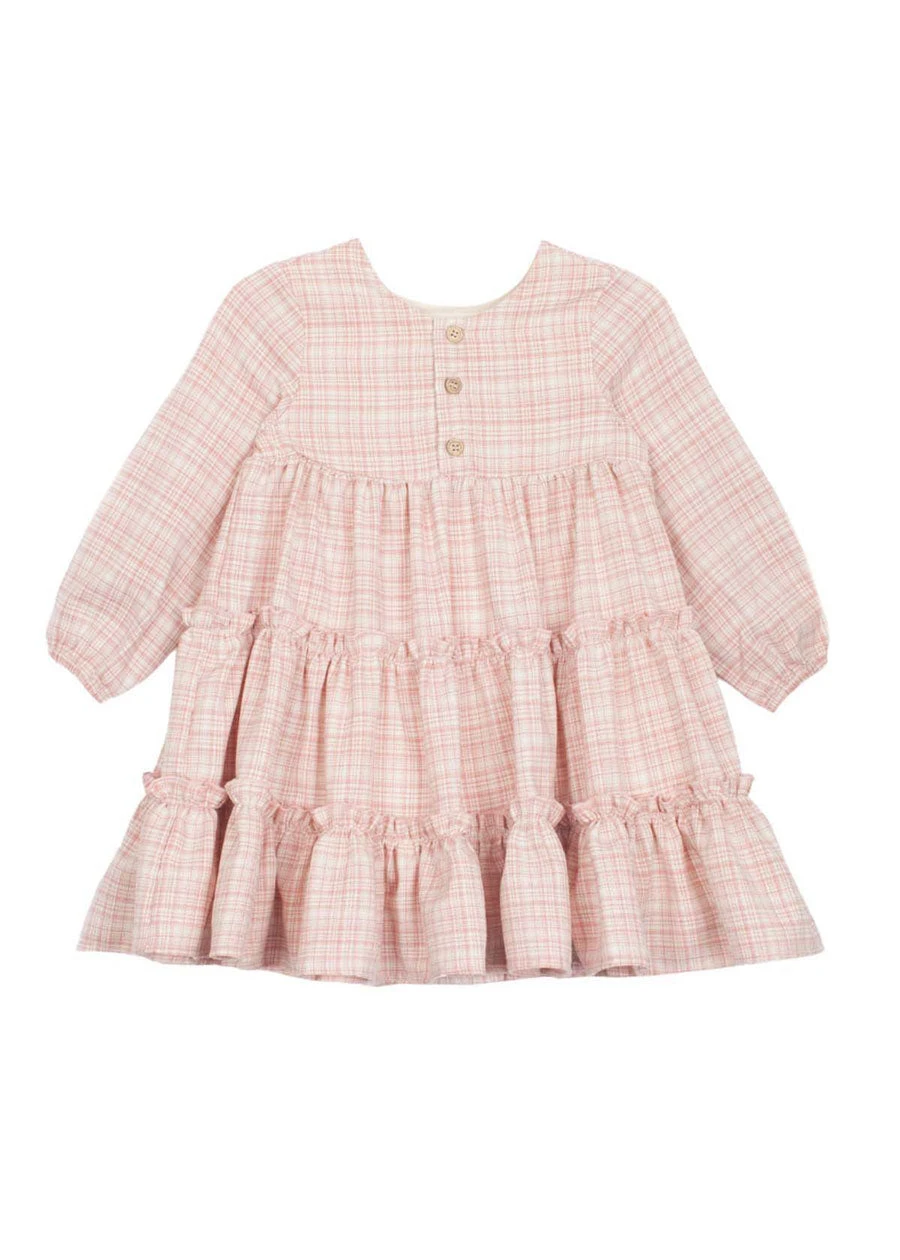 Juniper Pink Plaid Dress For Girls - Image 4