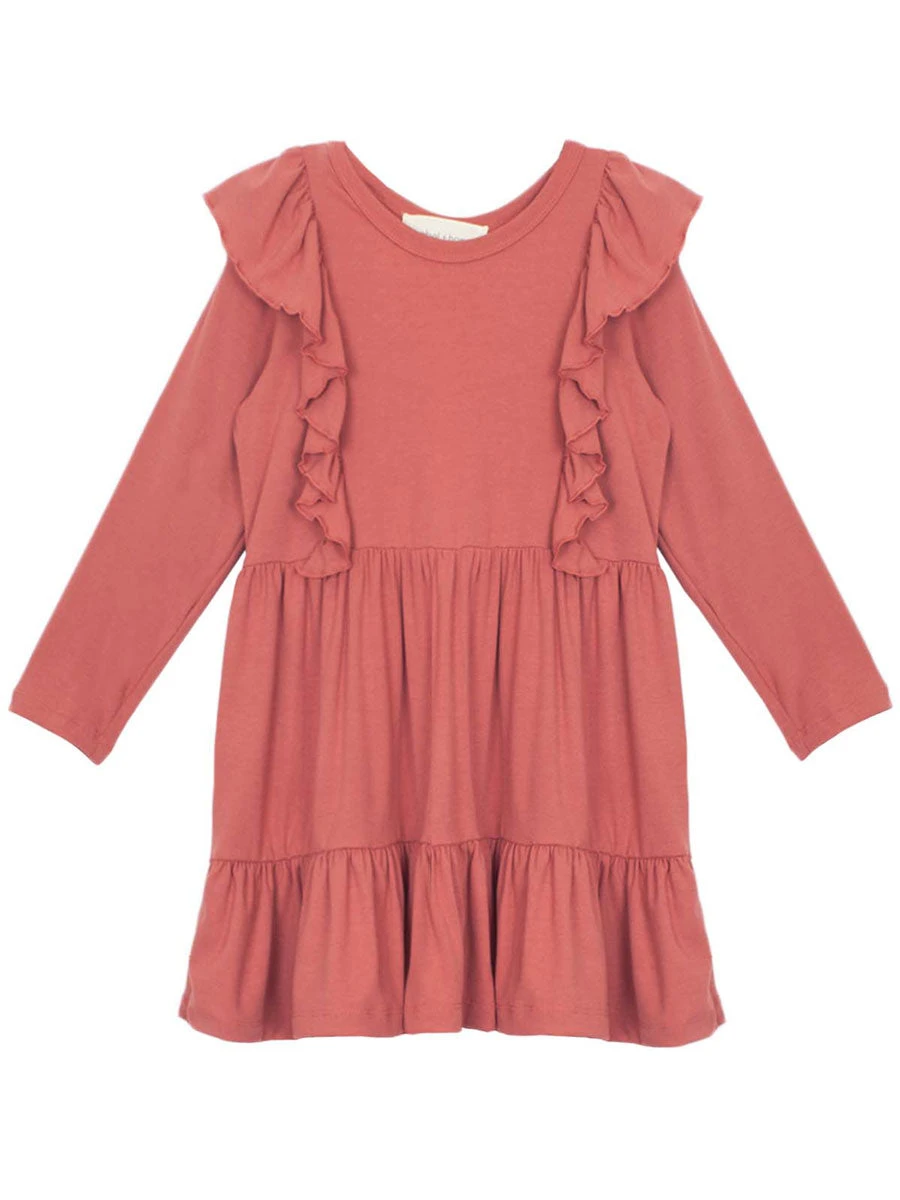 Juniper Ruffle Red Dress For Girls - Image 4