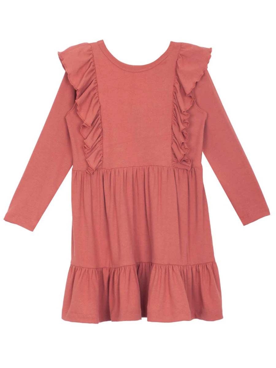 Juniper Ruffle Red Dress For Girls - Image 3