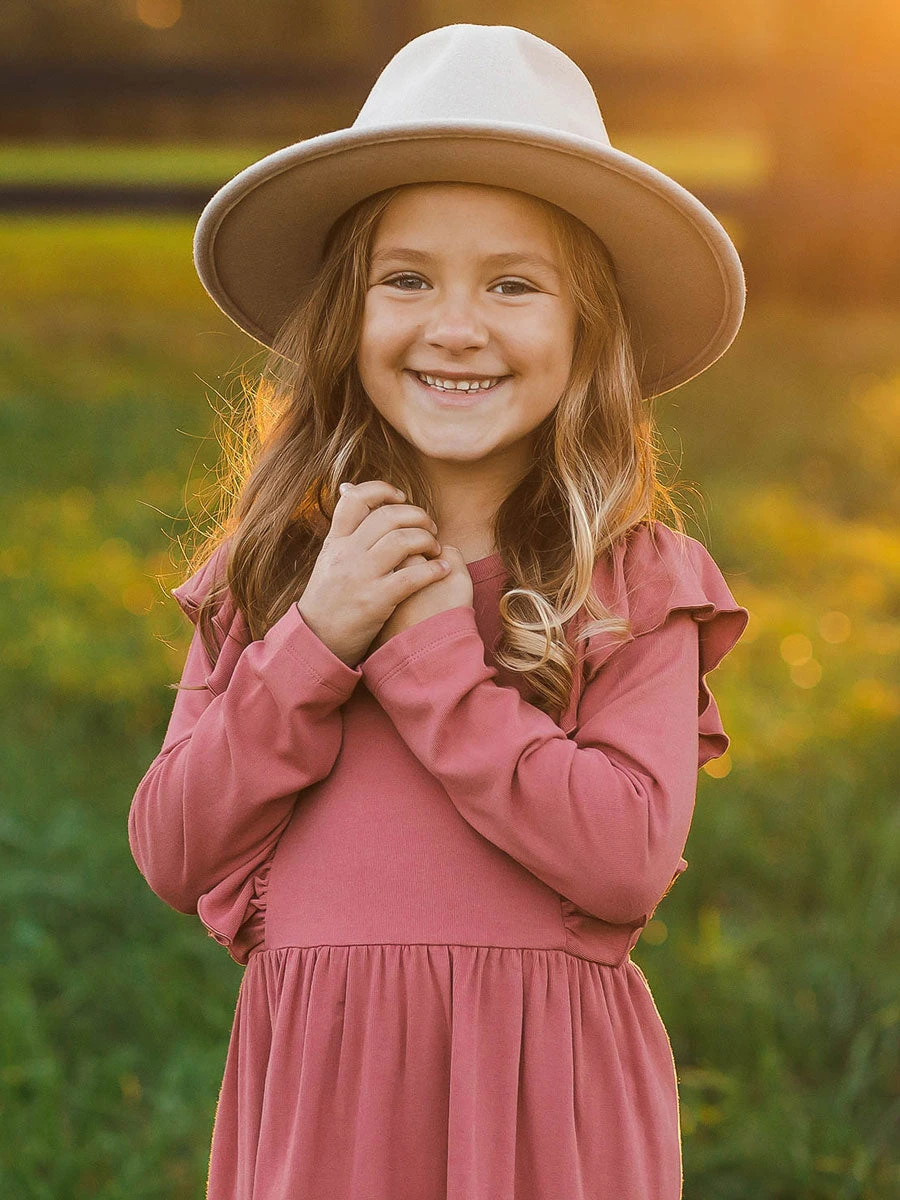 Juniper Ruffle Red Dress For Girls - Image 2