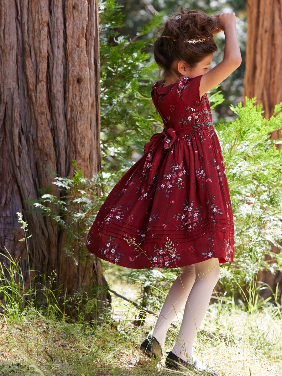 Bellevue Red Cottage Dress For Girls - Image 2