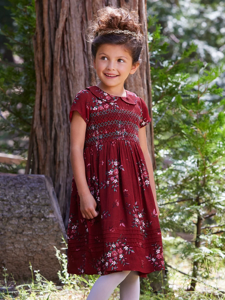 Bellevue Red Cottage Dress For Girls
