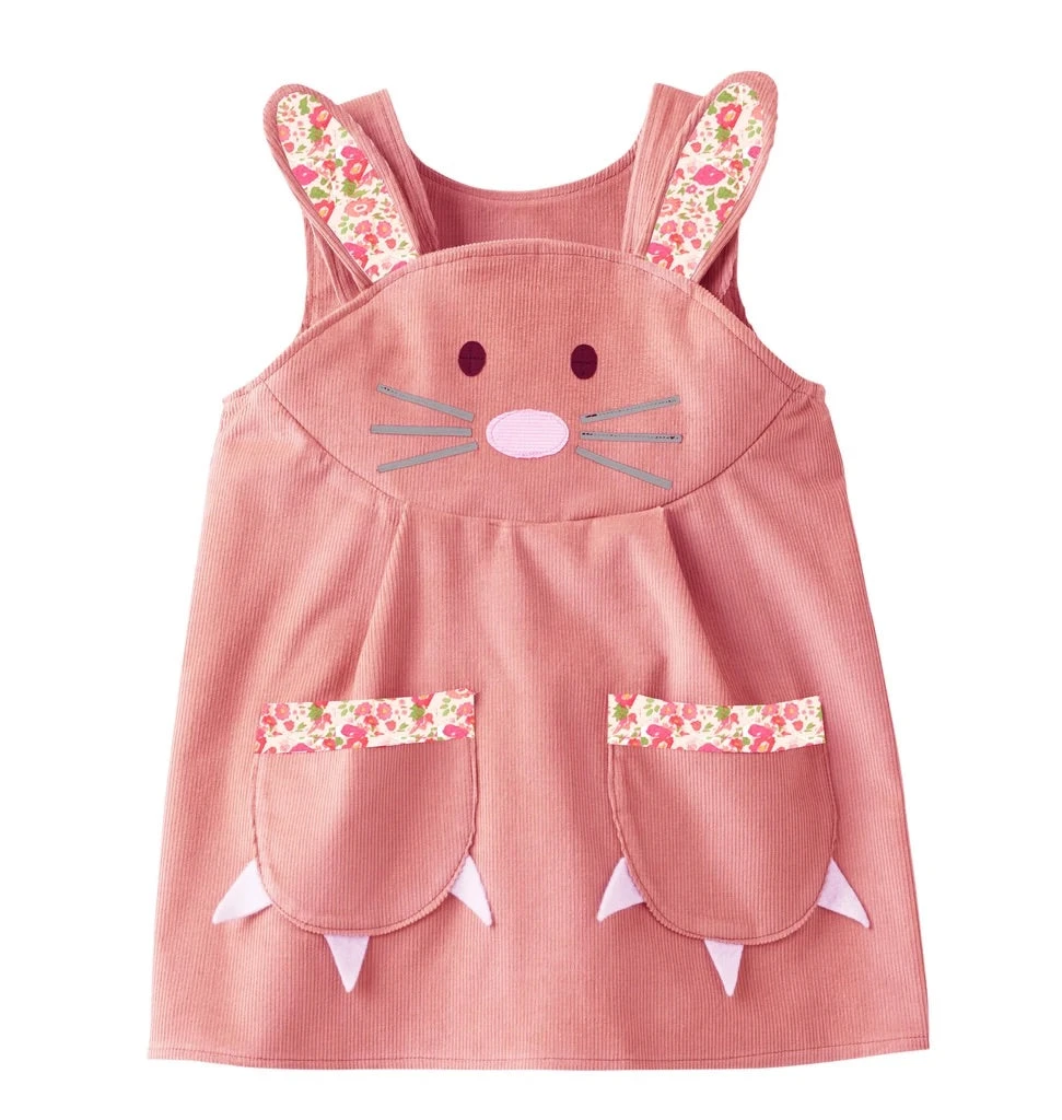 Bunny Rabbit Dusky Pink Dress For Girls - Image 6