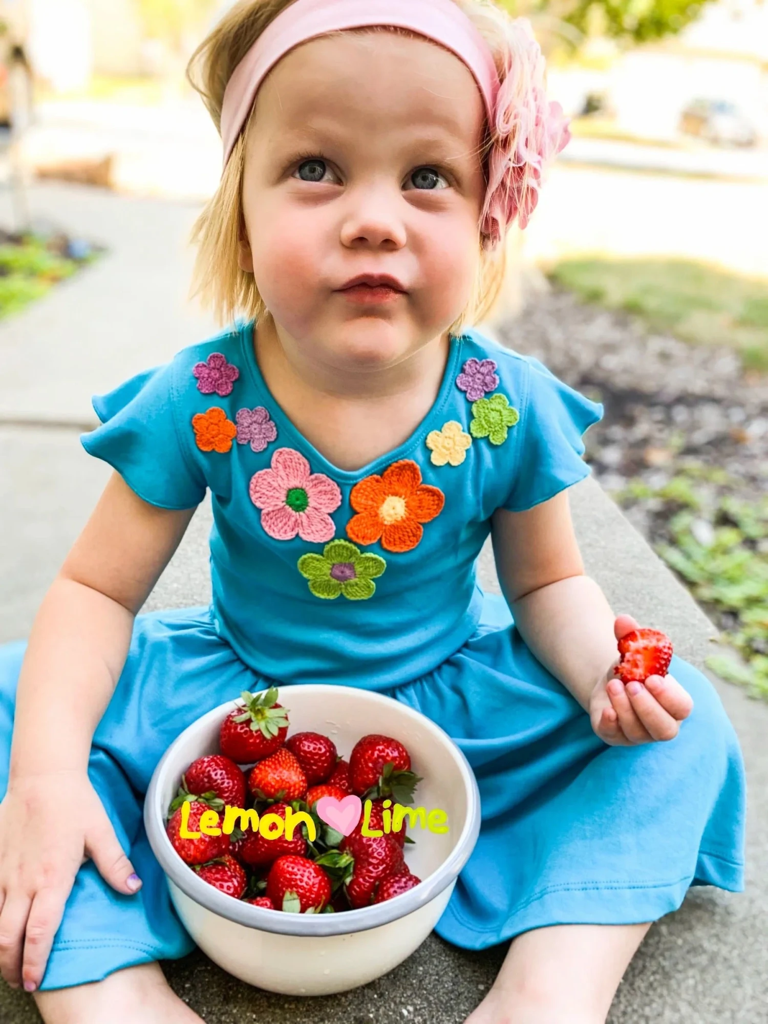 Floral Appliqué Day Dress For Girls - Image 3
